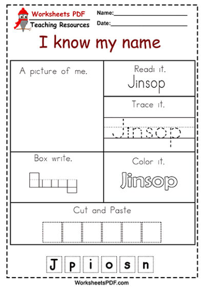 Free Name Tracing Worksheets For Preschool - Free Printables