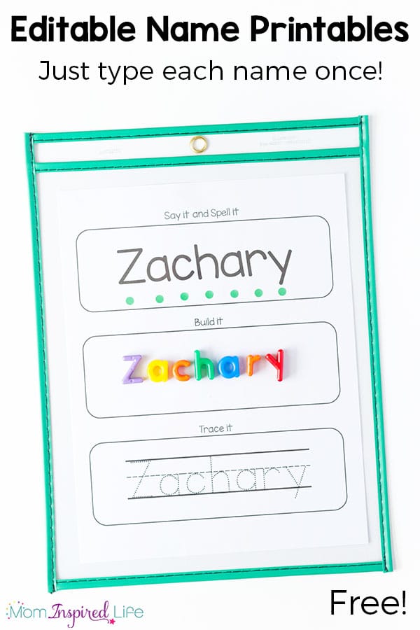 Free Editable Name Tracing Printable Worksheets for Name Practice