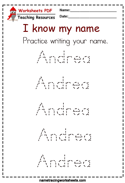 Name Tracing Sheets - Free Printables
