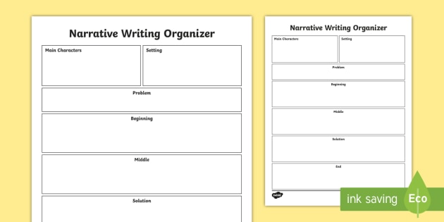 printable narrative organizer
