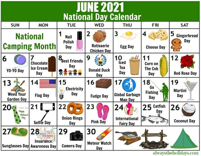 Get the Free Word Search Printable of the National Days in June