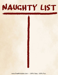 Funny Santas Naughty or Nice List | Printable Xmas Game for Adults