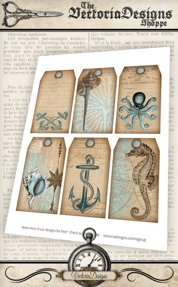 Nautical Tags, Nautical Decoration, Nautical Stencils, Printable ...