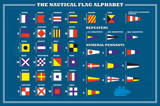 International maritime signal flags - sea alphabet , vector Stock ...