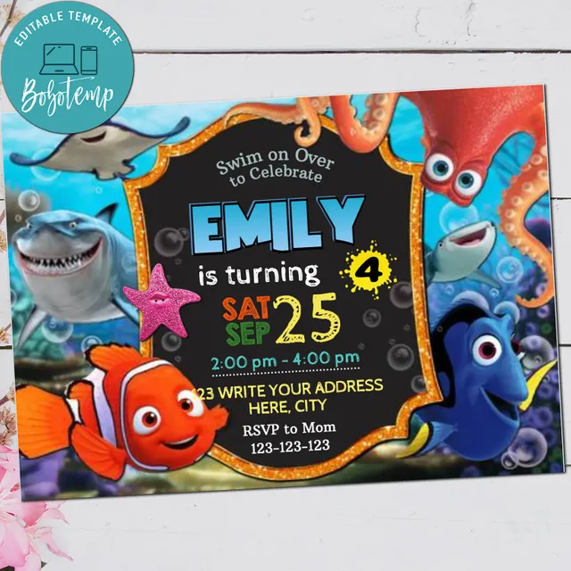 printable nemo invitations