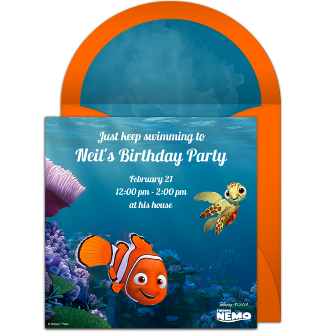 printable nemo invitations