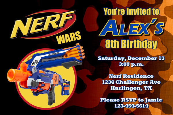 nerf-birthday-invitations-invitation-templates-zazzle-worksheets-library for Free Printable Nerf Gun Party Invitations Template Free Nerf Birthday Invitations & Invitation Templates | Zazzle - Worksheets Library for Free Printable Nerf Gun Party Invitations Template Free