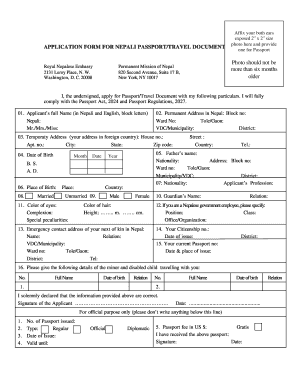 Passport printable Application Forms - Page 2 | DocHub