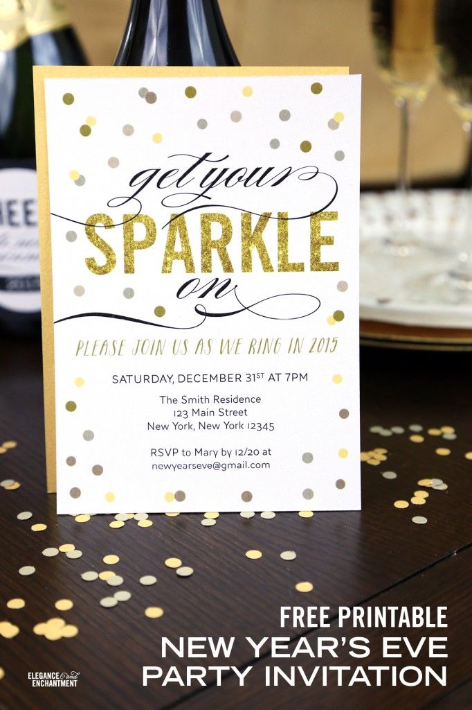 printable new years eve party invitations