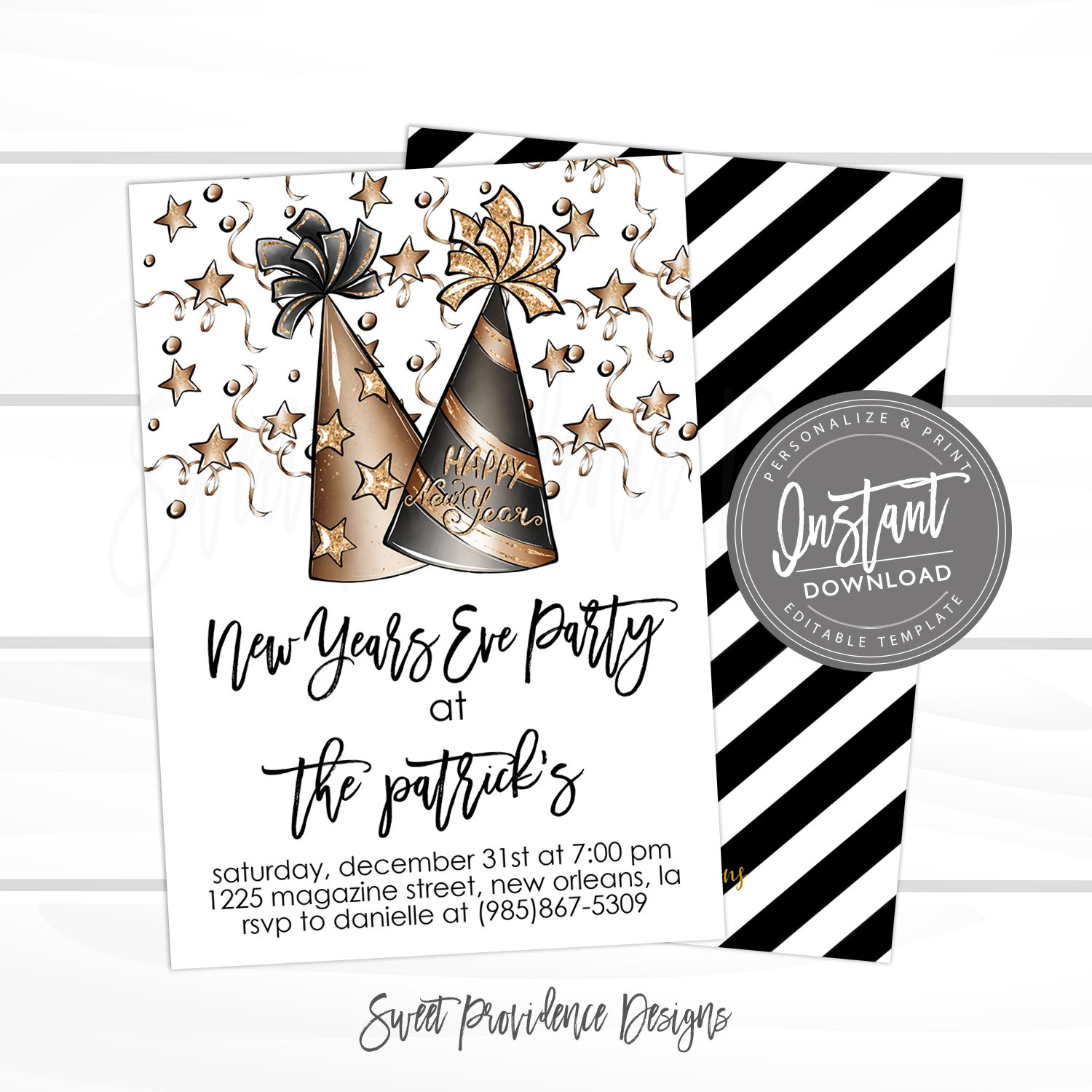 printable new years eve party invitations