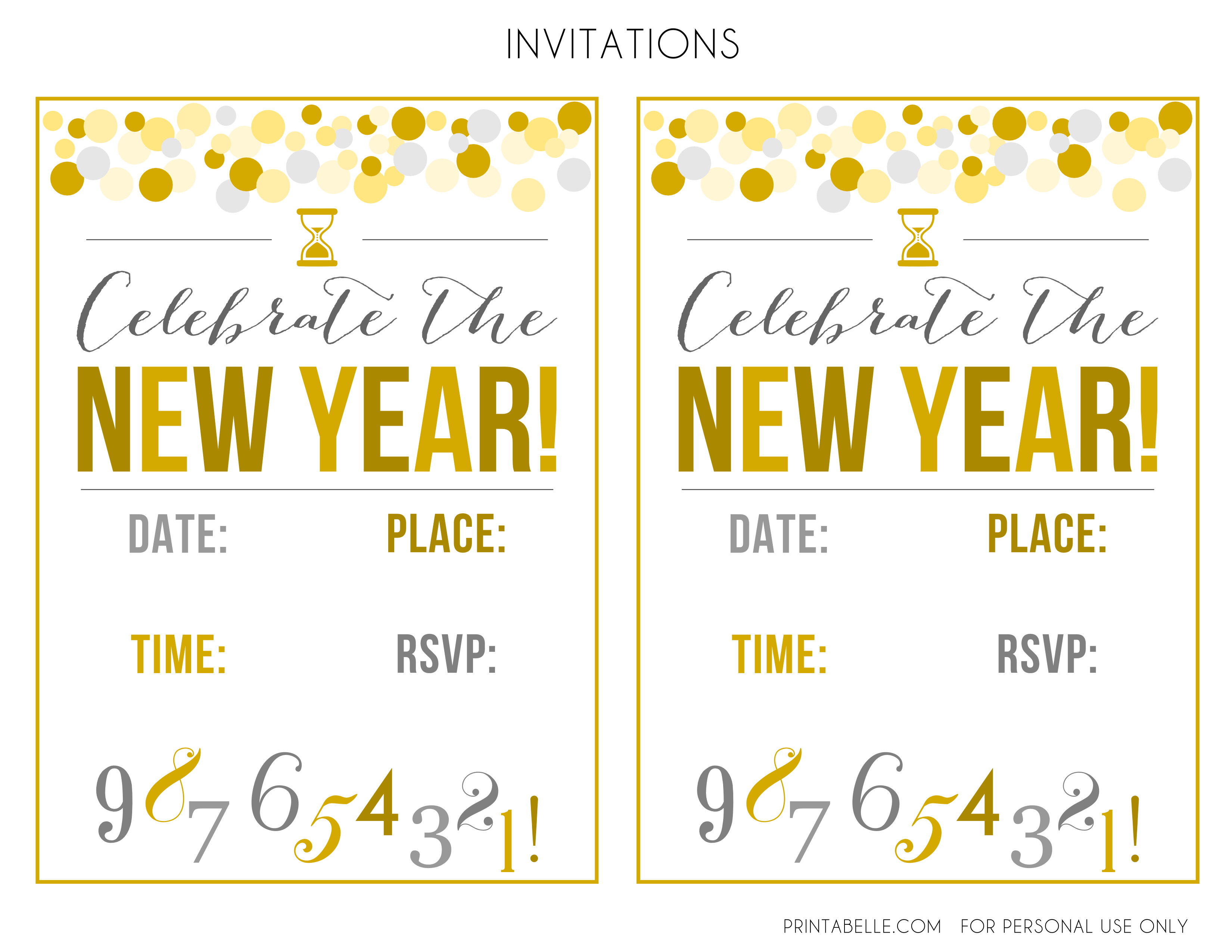 printable new years eve party invitations
