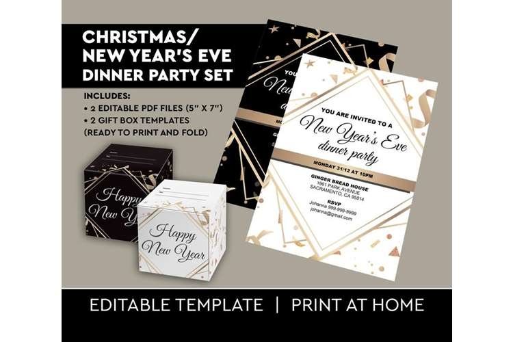 printable new years eve party invitations