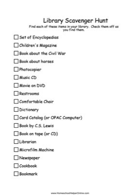 printable newspaper scavenger hunt