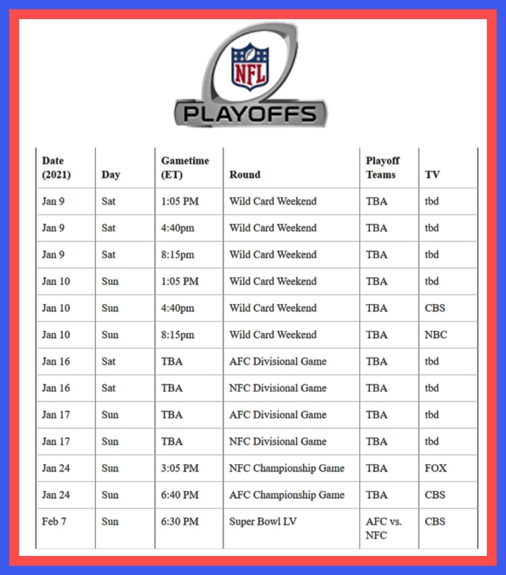 2024 NFL schedule team grid