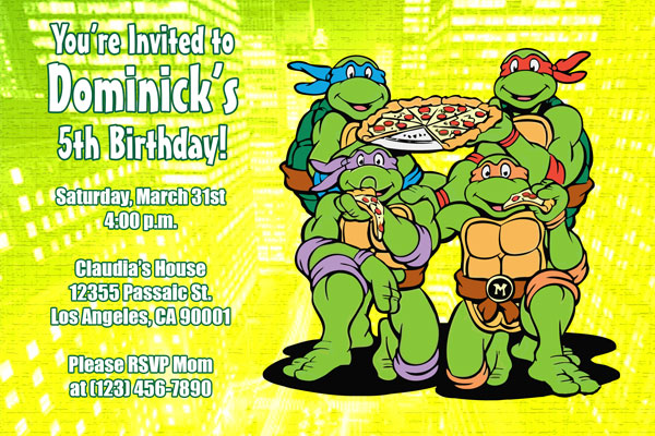 printable ninja turtle thank you cards