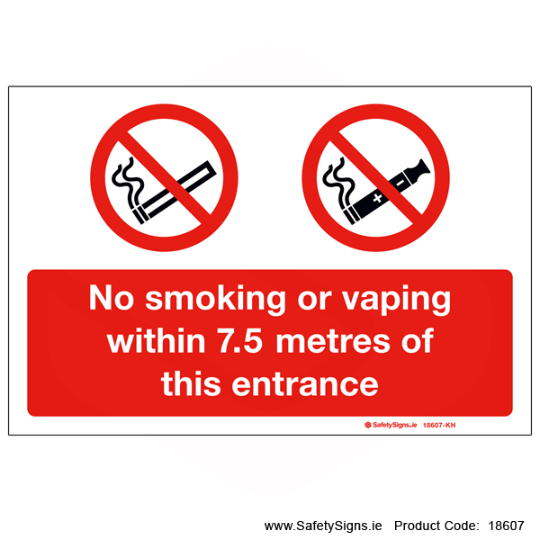 printable no smoking or vaping signs