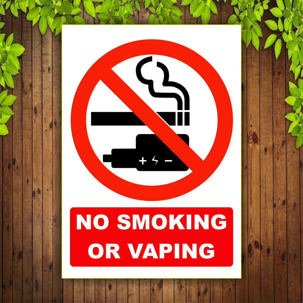 printable no smoking or vaping signs