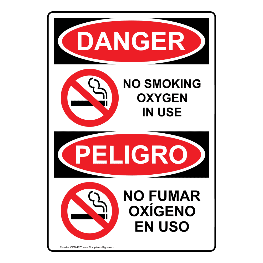 printable no smoking oxygen in use sign