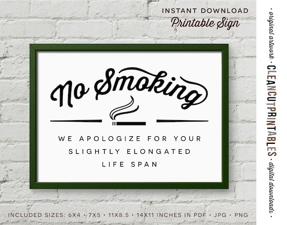 printable no smoking signs