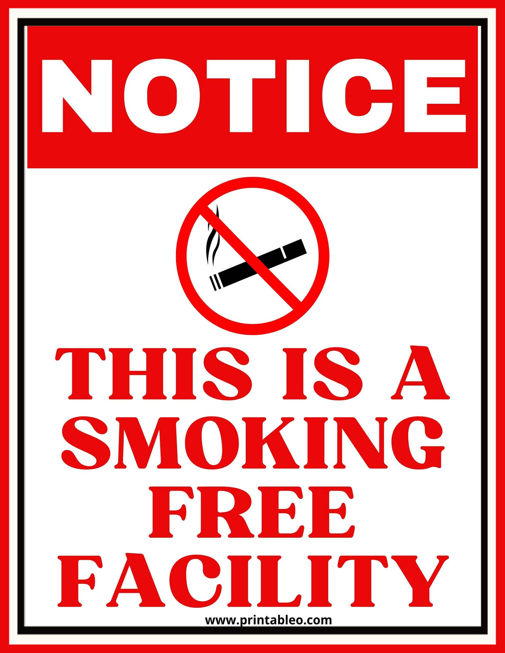 50  Printable No Smoking Signs Symbols Free Download Worksheets