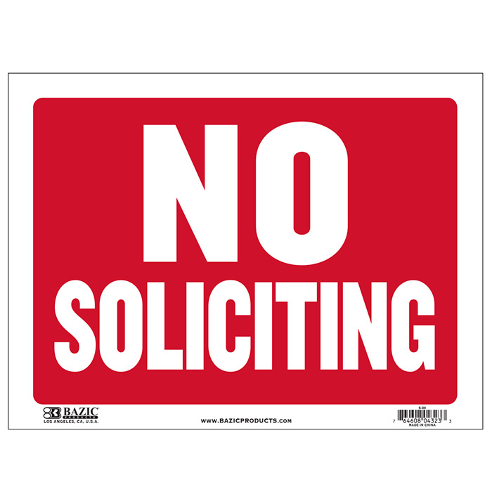printable no soliciting signs for homes