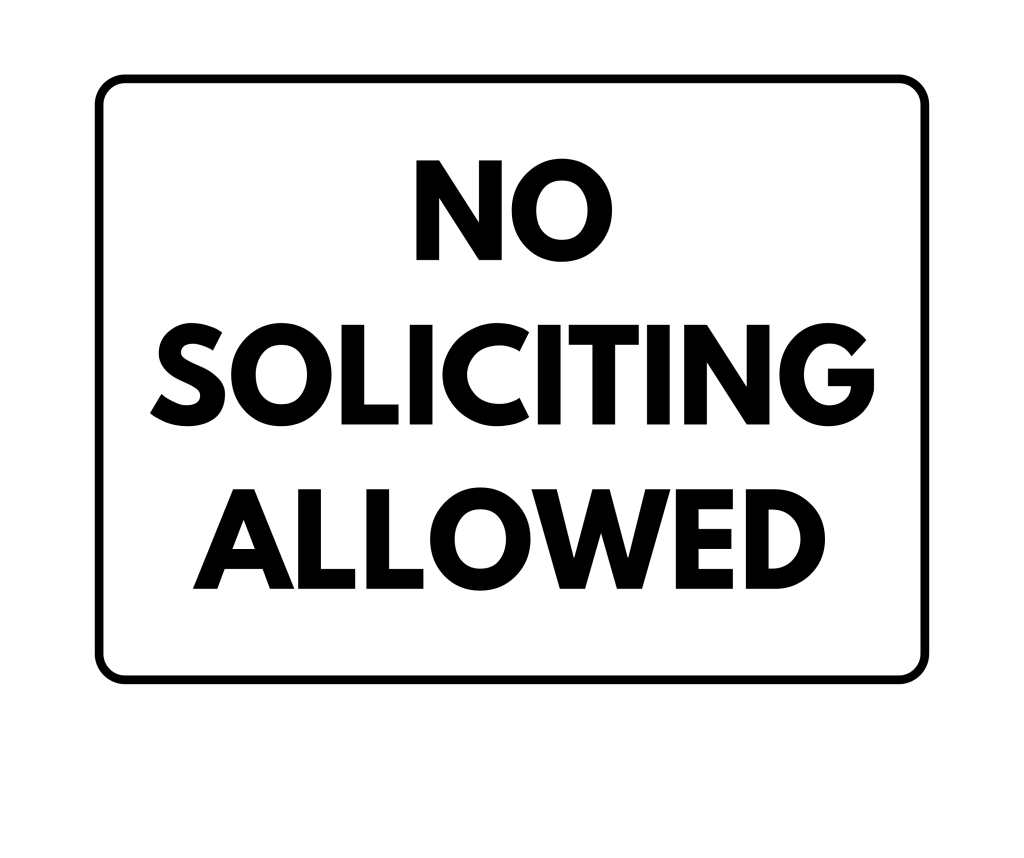 printable no soliciting signs