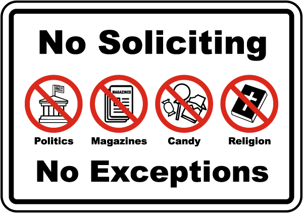 printable no soliciting signs