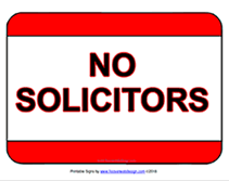 printable no soliciting signs