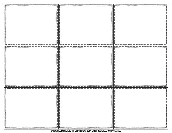 Blank Flash Card Templates | Printable Flash Cards | PDF Format ...
