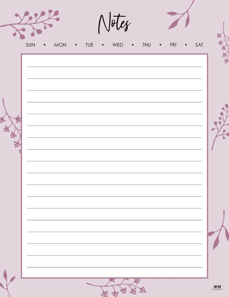 Free and customizable notes templates - Worksheets Library