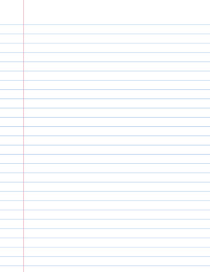 Printable Lined Writing Paper Template PDFs for School
