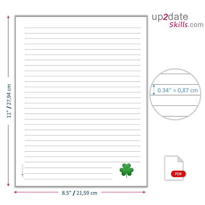 BUNDLE: Printable Lined Paper for St. Patricks Day | US Letter ...