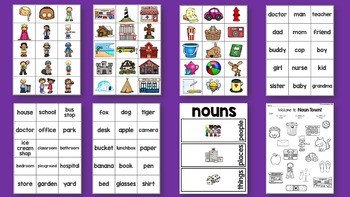 Nouns Sorting - Pictures and Word Cards - Nouns Printable by Tres ...