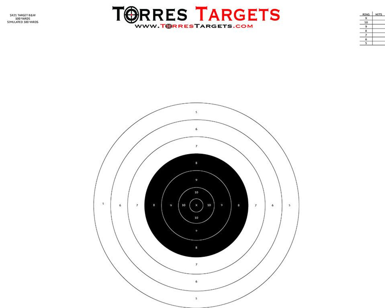 thumbnail image 2 of MR-52 NRA Official 200 Yard Slow Fire High Power Rifle Targets – 100 Pack, American Target 2 of 3