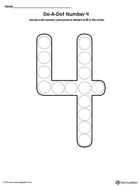 printable number 4 worksheet