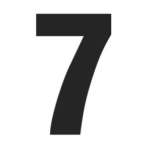 Page sized numbers - large print number 7 | Free printable numbers ...