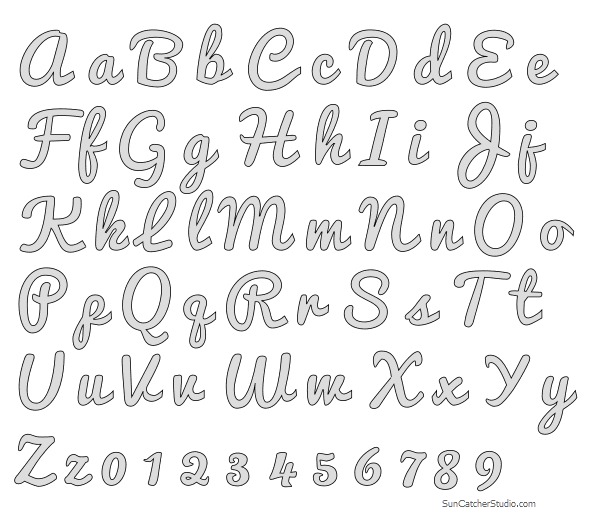printable number and letter stencils