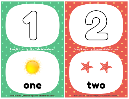 Number Flash Cards Printable 1 to 20 - Your Home Teacher