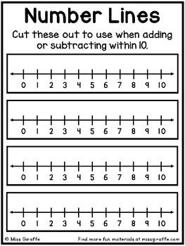 FREE Printable Number Lines to 20, Number Lines to 10, and Number ...