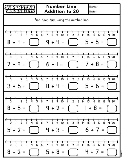 Number Lines -Worksheets Library