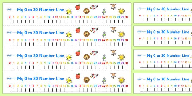 printable number line for preschoolers
