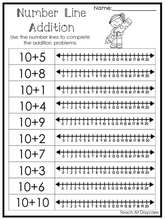 printable number line for preschoolers
