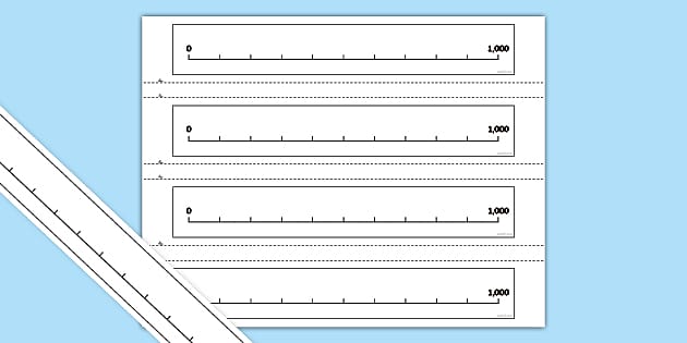 printable number line to 1000