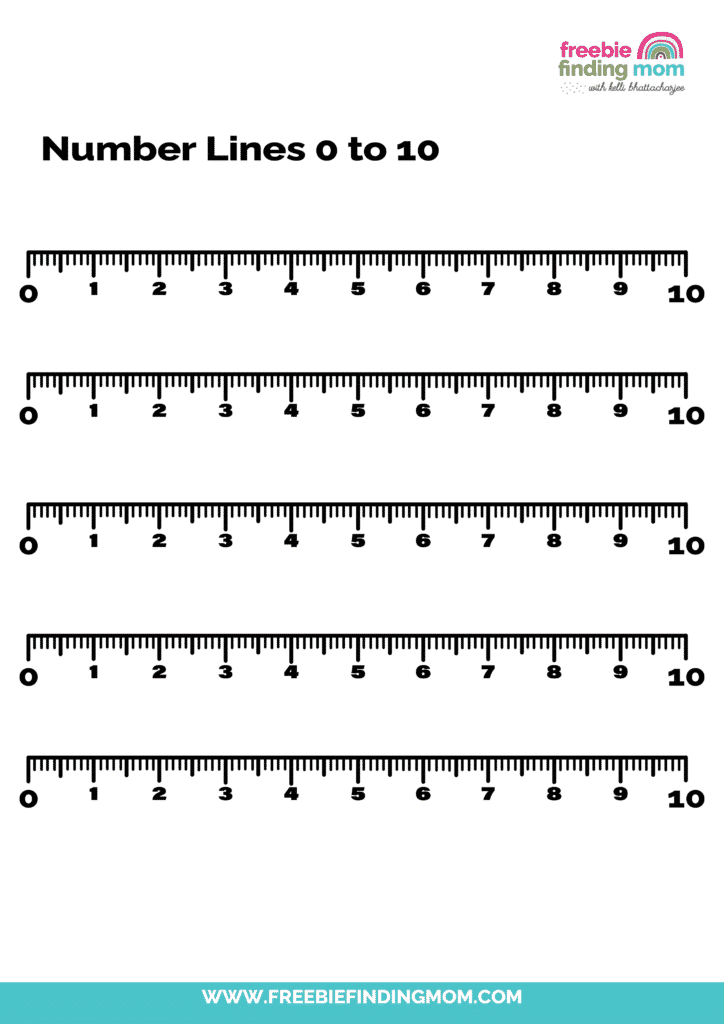 9 Free Printable Number Lines For Kids - Freebie Finding Mom