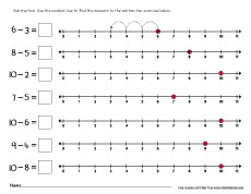 printable number line worksheet with