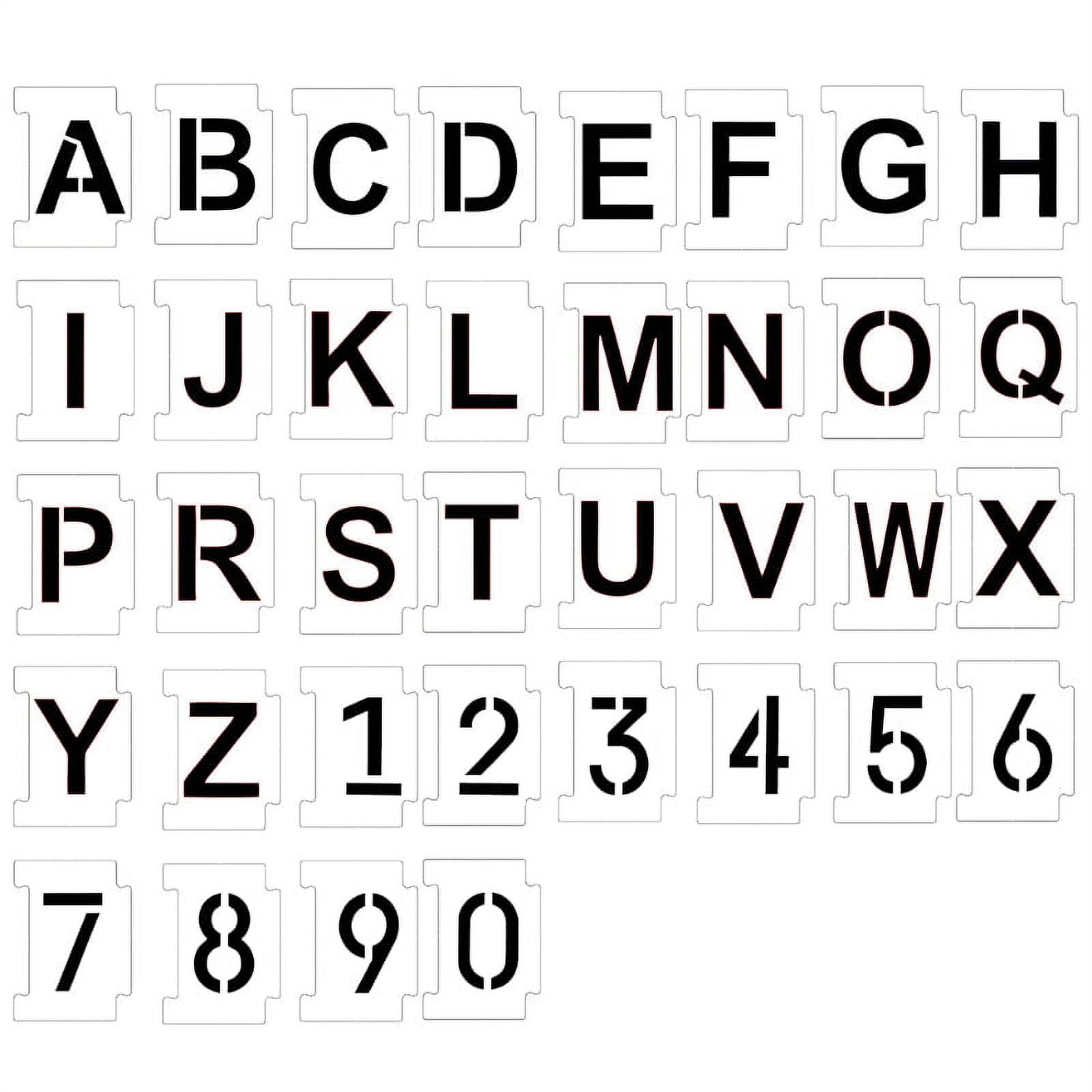 Alphabet Number Stencils 4 Inch 26 Pack Letters Numbers Stencil Templates