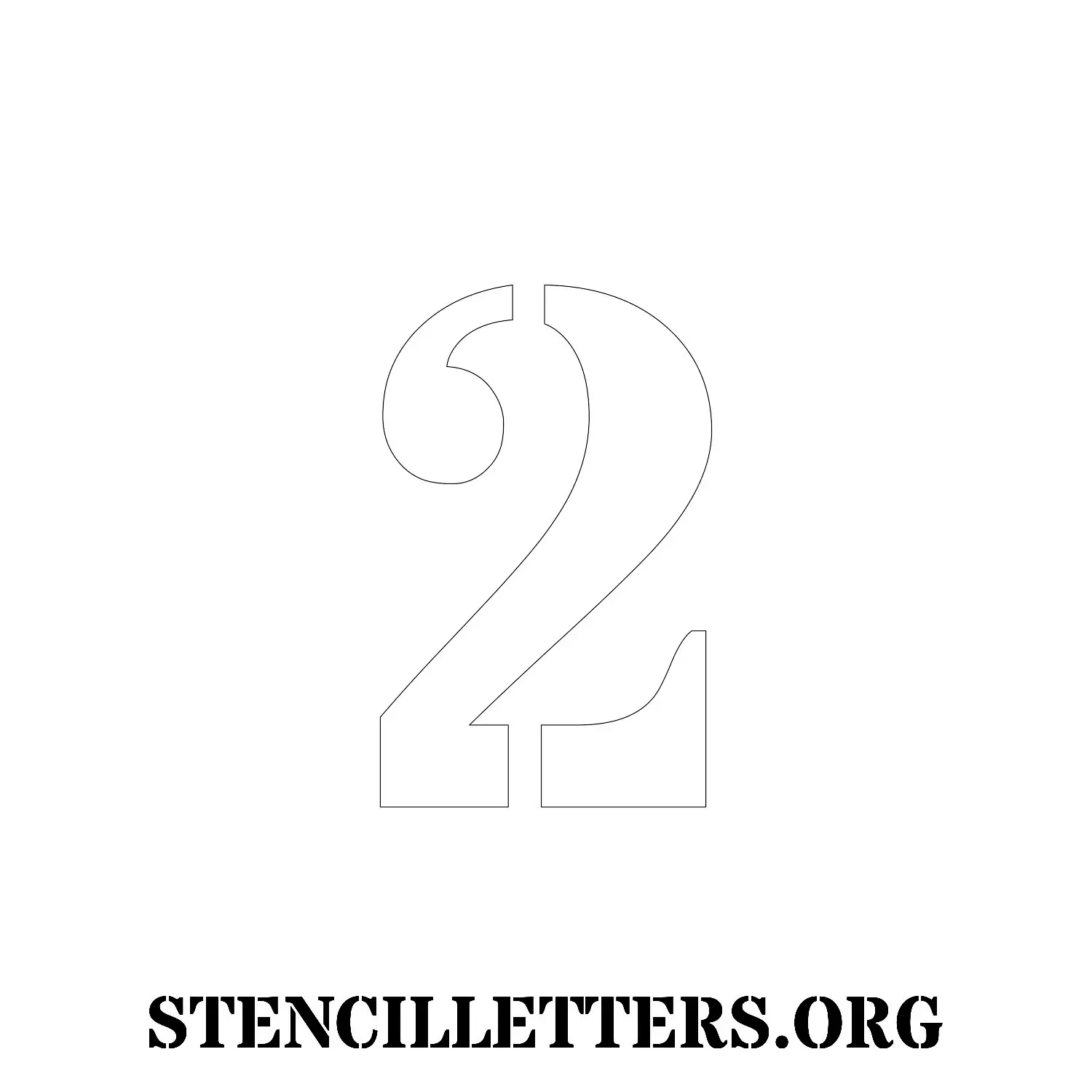 5 Inch Free Printable Individual 279 Bold Number Stencils ...