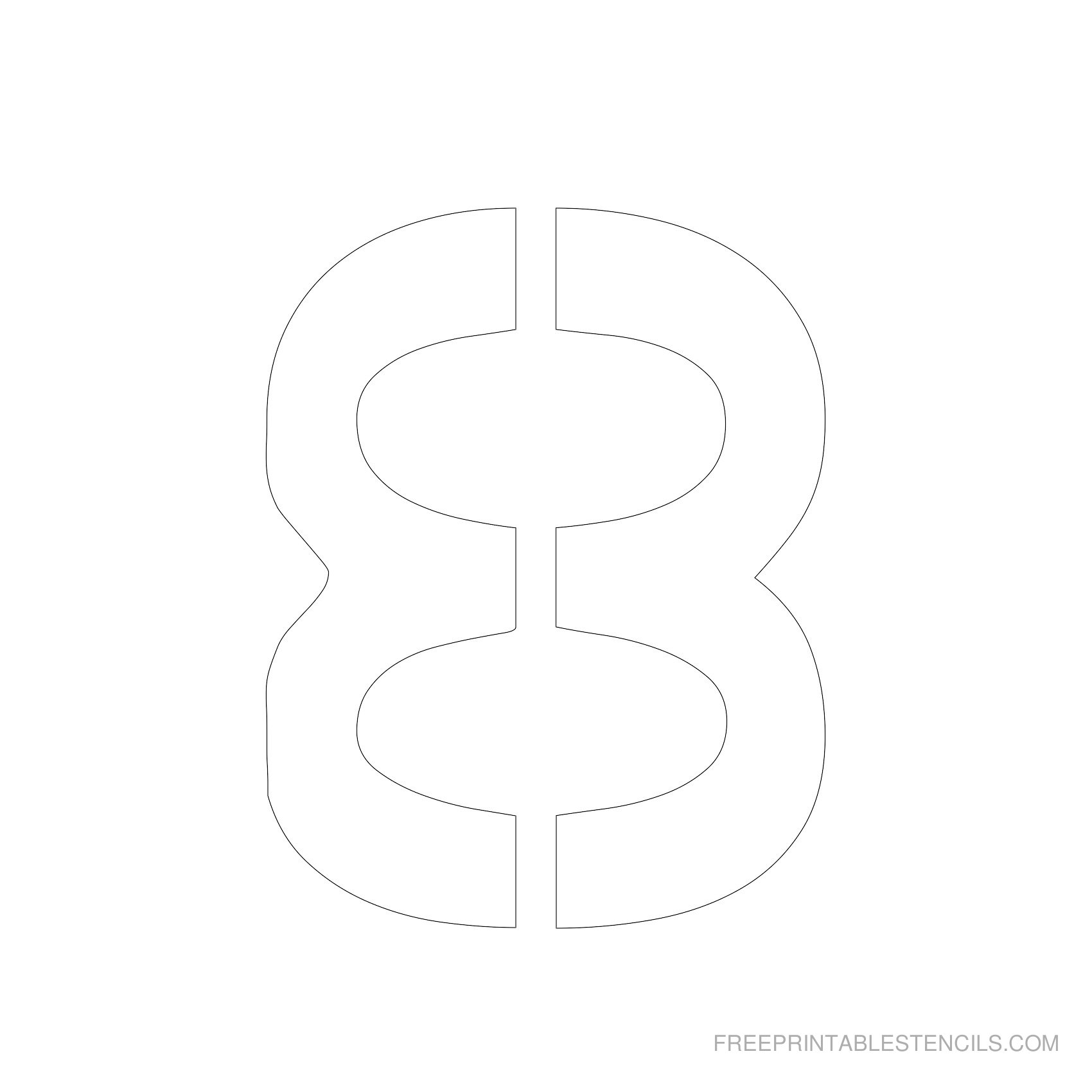 printable number stencils 5 inch