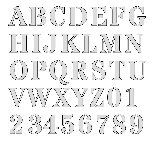 Printable Stencils (Free Alphabet Font and Letter Templates) - DIY ...