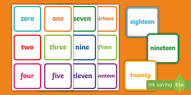 Spell The Word 20 | Square Number Words Cards (teacher made)